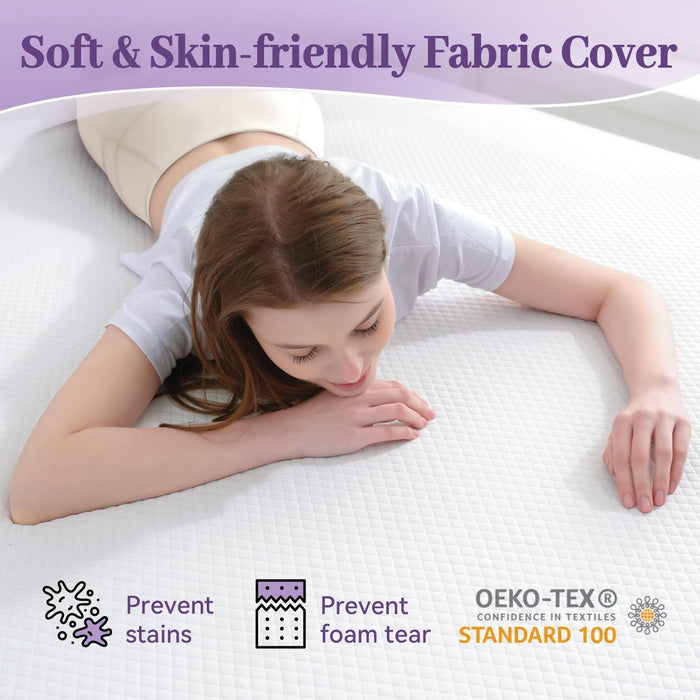 Simenmax 3 Inch Gel Memory Foam Mattress Topper King Size, Ventilated High Density Pad, Bed Topper with Removable Soft Cover, CertiPUR-US Certified