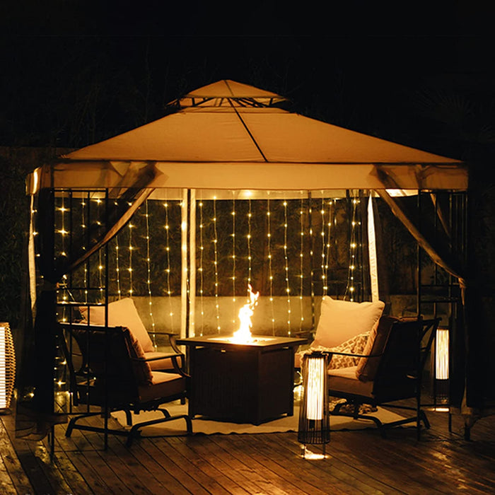 Yangming 10’ x 10’ Steel Patio Gazebo, with Mesh Netting and Double Vented Roof