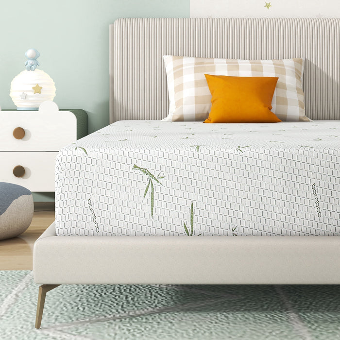 King Mattress,8 inch Green Tea Gel Memory Foam Mattress in a box, Medium Firmness Mattresses with Bamboo Knit cover, Made in USA