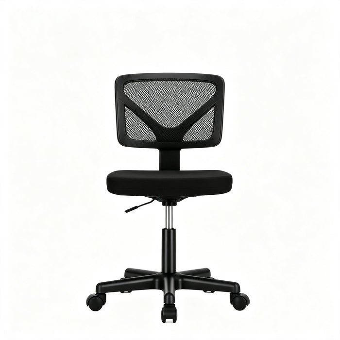 Taoset Mesh Task Office Chair, Armless Height Adjustable Swivel Computer Desk Chair, Black