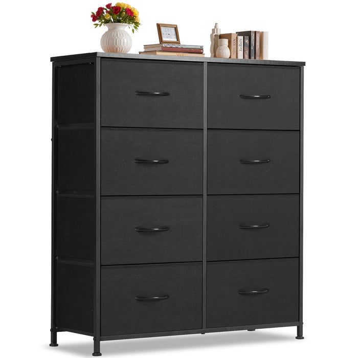 Betcozy 8-Drawer Dresser, Clothes Dresser Tower & Classification Storage for Bedroom, Living Room, Black