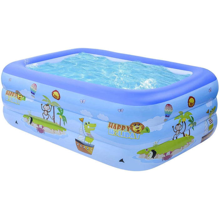 Rectangular Inflatable Swimming Pool Durable, Easy Setup, Family Fun