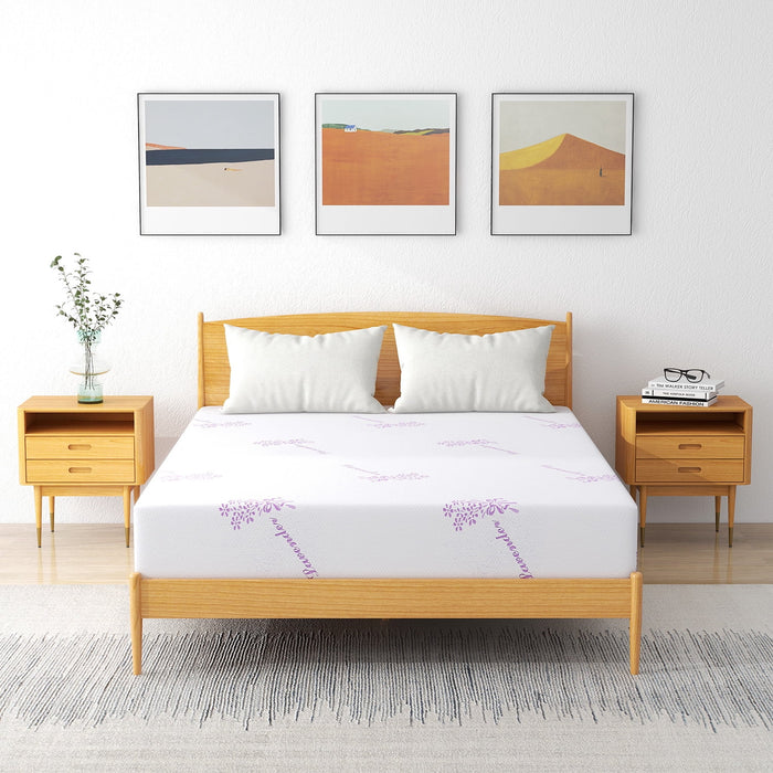 10 Inch Queen Memory Foam Mattress, 5-Layer Medium Firm Lavender Mattress in a Box, OEKO-TEX & CertiPUR-US Certified