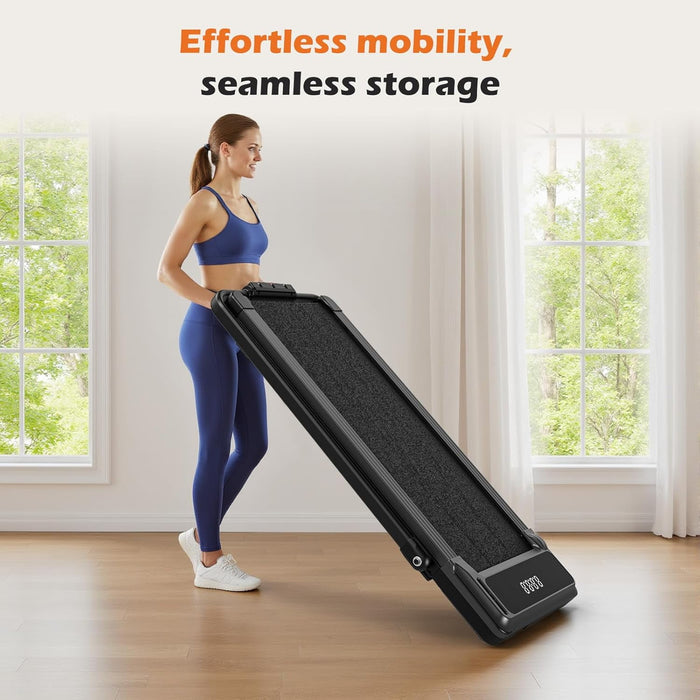 Blorly Walking Treadmill Pad, 3 in 1 Compact Under Desk Treadmill, Low Noise Walking Vibration Pad with Remote Control,Portable Treadmills for Home Office, Black