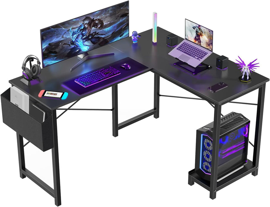 Simenmax L Shaped Desk Gaming Computer 50 Inch Reversible Corner Table PC Work Table for Home Office Small Place