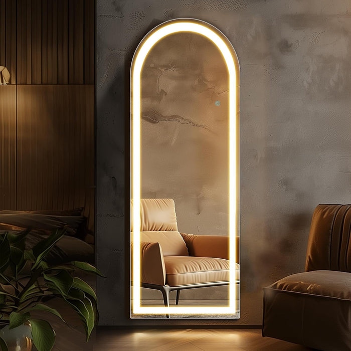 Simenmax Arched Mirror Full Length with LED Lights