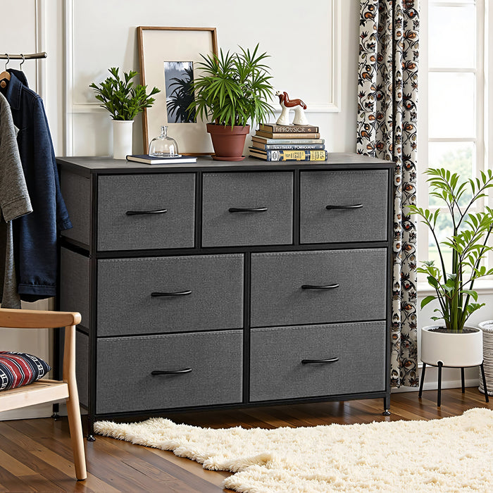 Simenmax Storage Dresser for Bedroom, Wide Fabric Closet Chests Organizer Tower Furniture