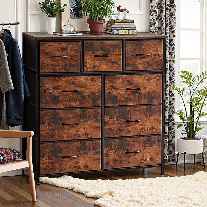 Simenmax Storage Dresser for Bedroom, Wide Fabric Closet Chests Organizer Tower Furniture