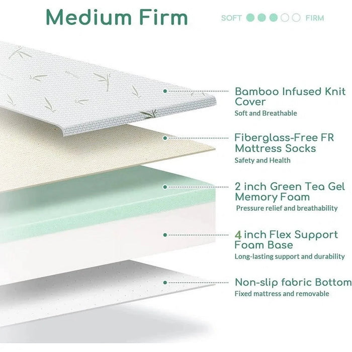 Beddle Mattress, Memory Foam Mattress with Graphene Fabric Cover, Bed in a Box
