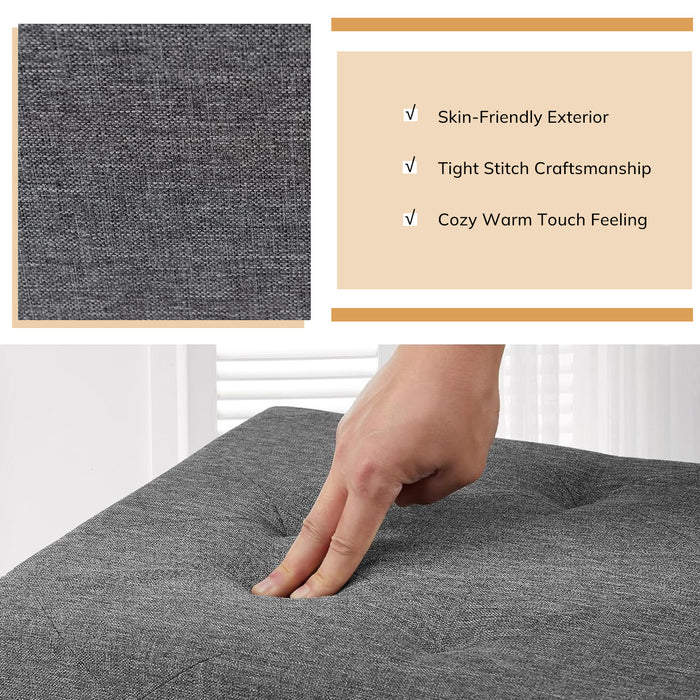 Simenmax 30'' Folding Storage Ottoman Bench, Bed Storage Foot Rest Stools Ottoman Storage Chest