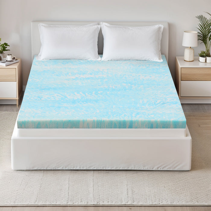 Blorly 3"Gel Memory Foam Mattress,Twin Size Comfort Supportive Medium-Firm Mattress in a Box,Blue