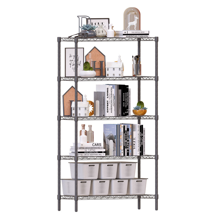 TINKLE WELL 3/4/5-Tier Shelving Unit, Heavy Duty Metal Wide Storage, Adjustable Standing Wire Rack Storage Shelf for Kitchen, Pantry, Garage, Laundry
