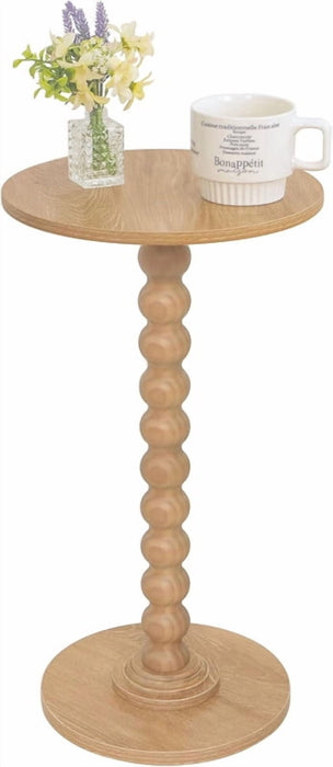 Simenmax Round Side Table, 11.8” Small Drink Table for Small Spaces, Modern Accent End Table Nightstand for Living Room, Bedroom, Office, Wood