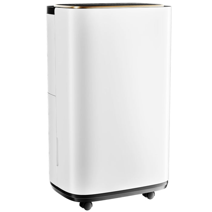 Betcozy Basement Dehumidifier, 9 Pint Max for 2000 Sq ft Energy Star Dehumidifier, Protable Dehumidifier with Drain Hose Intelligent Humidity Control, Child Lock, White