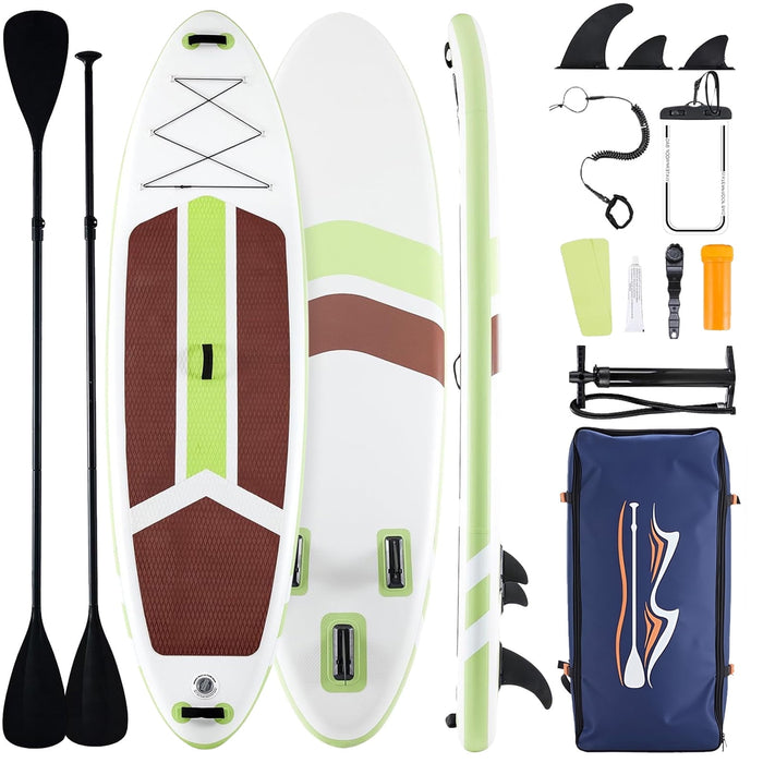 Blorly Paddle Board, Inflatable Stand Up Paddleboard Ultra-Light for Adults, Beginners and Experienced Surfers, Non-Slip, Premium SUP Paddleboard Accessories, Green