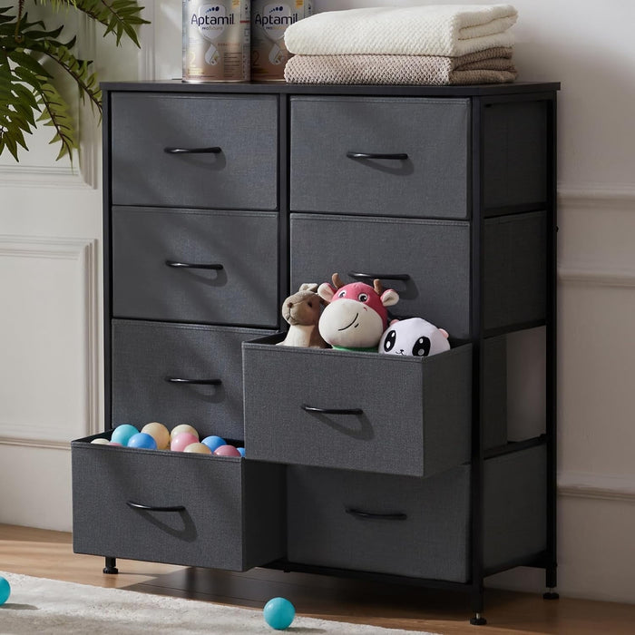 Betcozy 8-Drawer Dresser, Clothes Dresser Tower & Classification Storage for Bedroom, Living Room, Gray