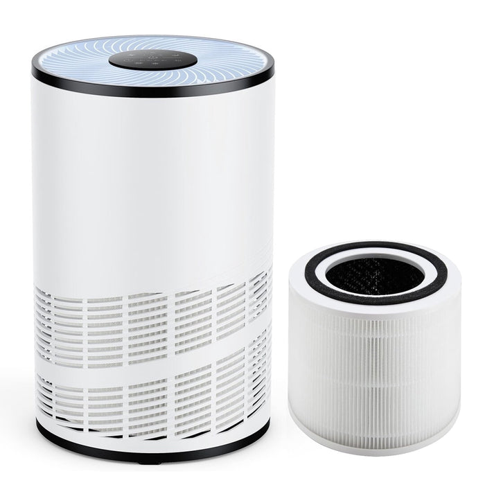 Betcozy Air Purifier with Replacement Filter, 3-in-1 HEPA Filter Cleaner with Covers Up to 1200 ft虏, Filters Smoke, Allergies, Pet Dander, Odor, Dust, Office, Desktop, Portable