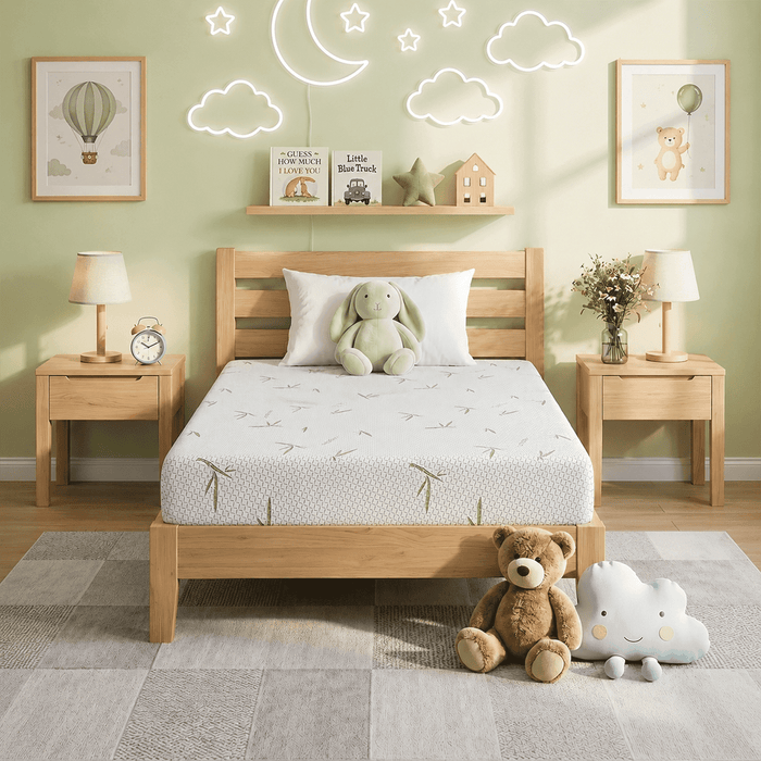 5 inch Twin Gel Memory Foam Mattress, Medium Firm mattress in a box, Cool and Skin-Friendly material for Kids & Adults