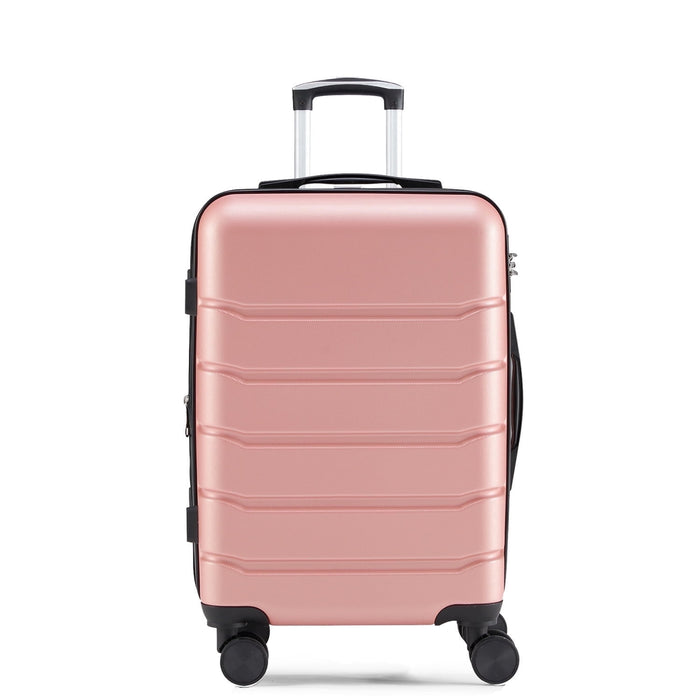 Taoset 20-Inch Expandable Blue Hard Shell Luggage, ABS Suitcase with Dual Spinner Wheels, TSA Accepted Lock, Wet/Dry Compartments, Lightweight & Durable for Travel, Pink