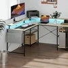 Yangming Folding Computer Desk, Home Office Desk,Brown