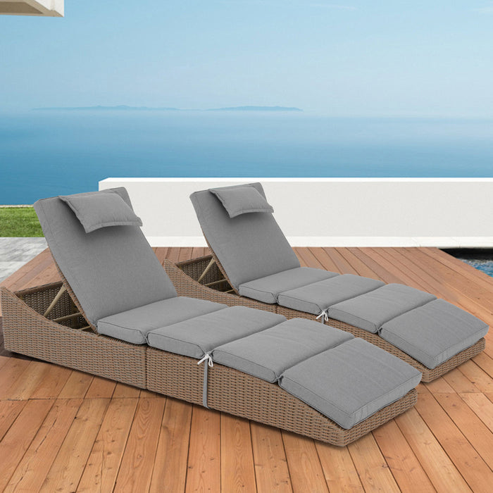 Yangming Foldable Outdoor Chaise Pool Lounge Chair with Padded