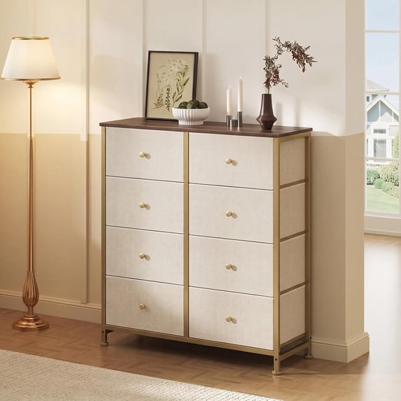 4/5/7/8/9 Drawer Dresser, TINKLE WELL Wide Fabric Storage Chest for Bedroom, Living Room, Closet