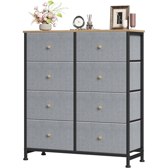 4/5/7/8/9 Drawer Dresser, TINKLE WELL Wide Fabric Storage Chest for Bedroom, Living Room, Closet