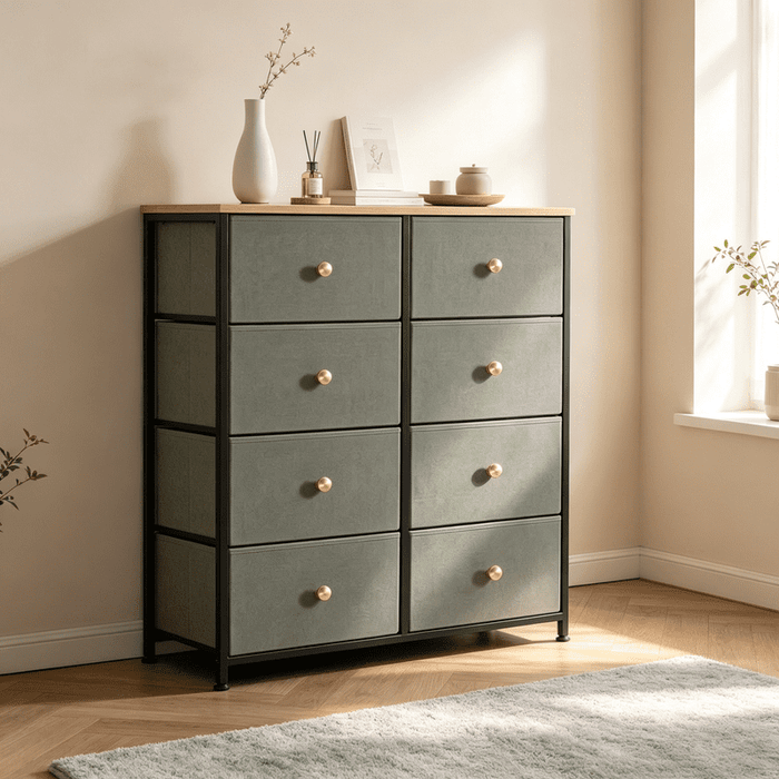 Betcozy 8-Drawer Dresser, Clothes Dresser Tower & Classification Storage for Bedroom, Living Room, Dark Green