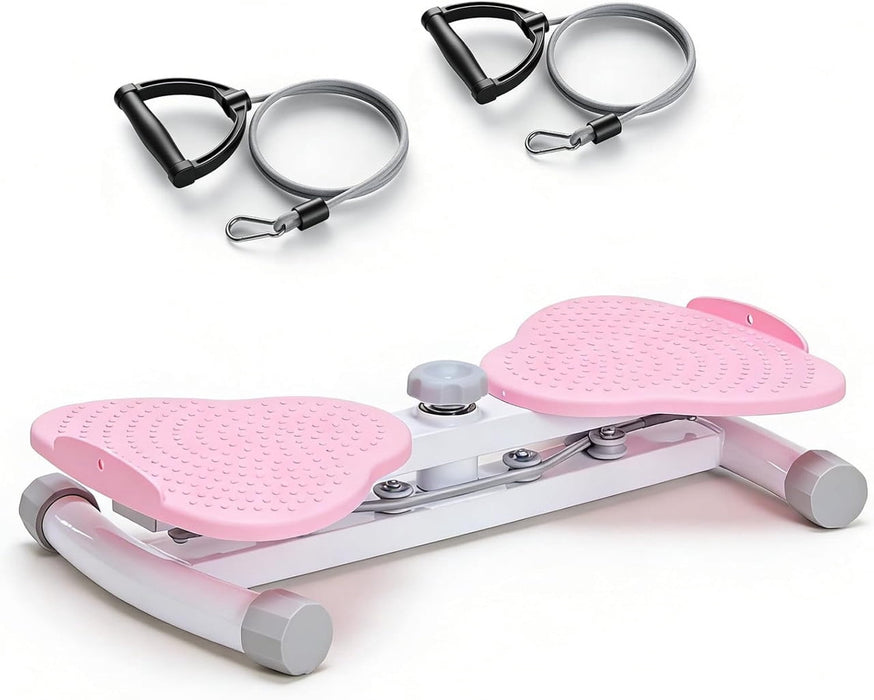 Simenmax Waist Twister Machine, 300 Lbs Capacity Ab Twister Board for Core Workout, Noiseless Home Gym Equipment for Belly Fat Loss,Pink
