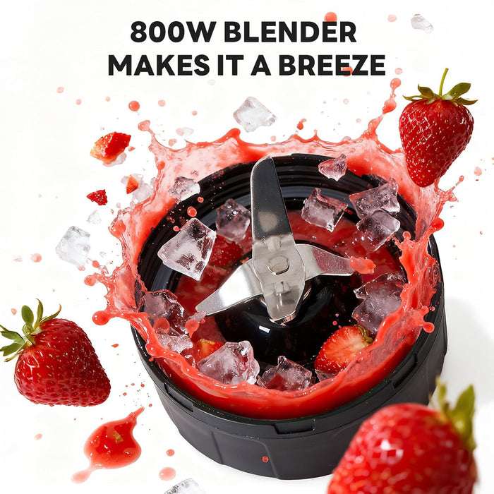 Simenmax Blender for Smoothies, 800W Portable Blender for Shakes & Juices, 3 BPA-Free Cups for Kitchen, Silver