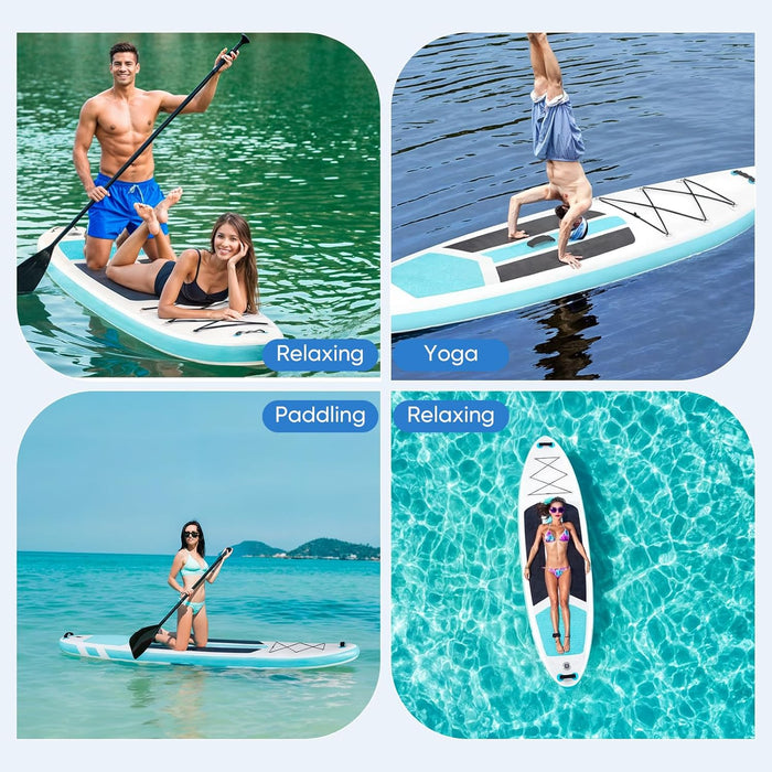 Simenmax Inflatable Paddle Board Stand Up Paddle Board 6‘’ Thick 2-in-1 Paddle with Sup Accessories & Carry Bag & Fast Pumping for All Skill Levels, Orange