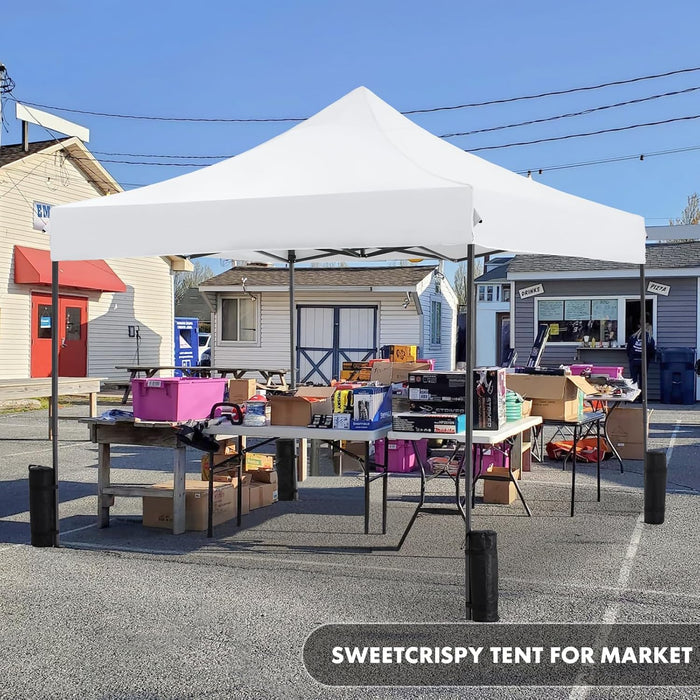 Canopy Tent 10x10 Pop Up Canopy Heavy Duty Canopy Tents for Parties Backyard Waterproof Portable Tent Pop Up Shade Canopy with Sand Bags