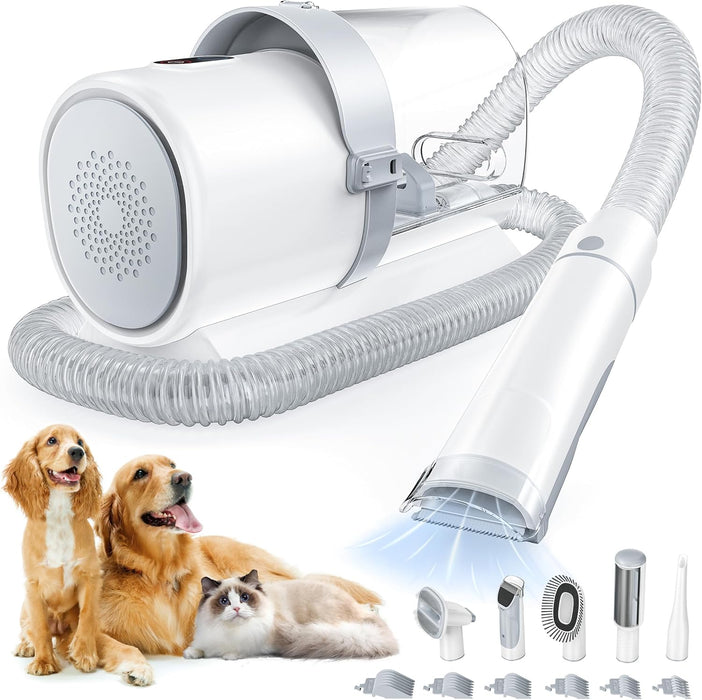 Bigleap Dog Grooming Vacuum Kit with Cordless Clippers, 2.5L Cup, 3 Suction Modes, and 5 Grooming Tools, Trimmer for Shedding Pet Hair