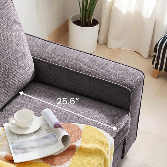 Simenmax Modern Single Sofa Chair, Club Chairs with Side Bags, Comfy Accent Armchair for Living Room Bedroom Dark Gray