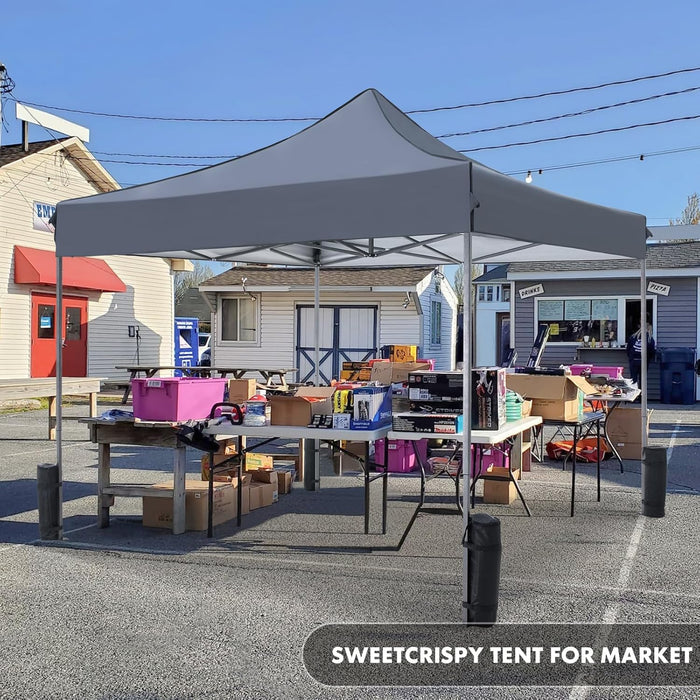 Canopy Tent 10x10 Pop Up Canopy Heavy Duty Canopy Tents for Parties Backyard Waterproof Portable Tent Pop Up Shade Canopy with Sand Bags
