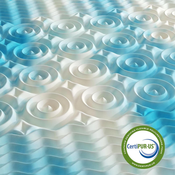 Beddle 2/3/4 Inch 5-Zoned Memory Foam Mattress Topper with Infusion Breathable Gel Layer