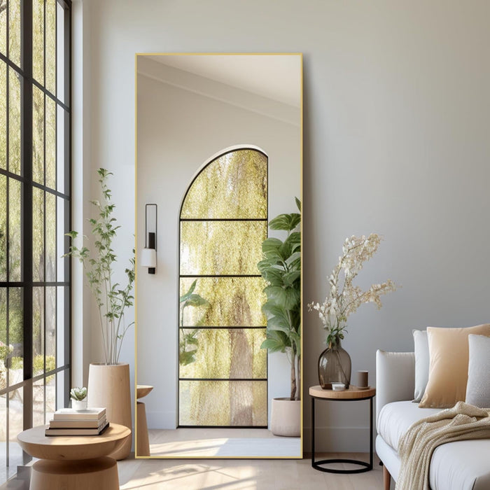 Blorly 68"x26" Full Length Mirror Standing Rectangle Floor Mirrors Body Dressing Wall-Mounted Mirror, Gold
