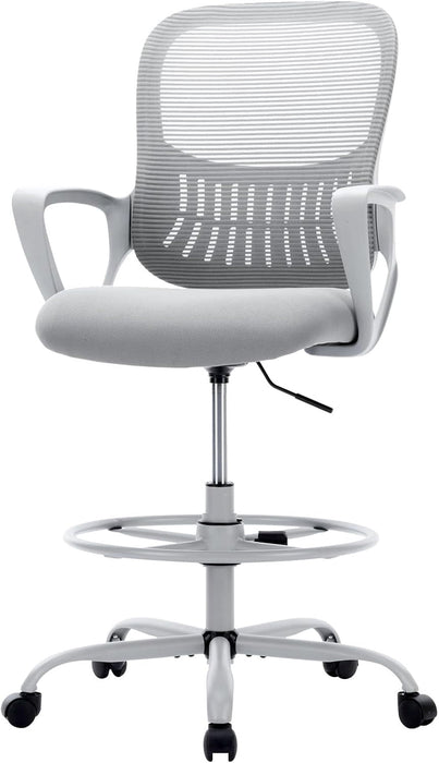 Nextay Ergonomic Tall Drafting Chair with Lumbar Support, Adjustable Mesh Office Chair with Footrest for Standing Desk