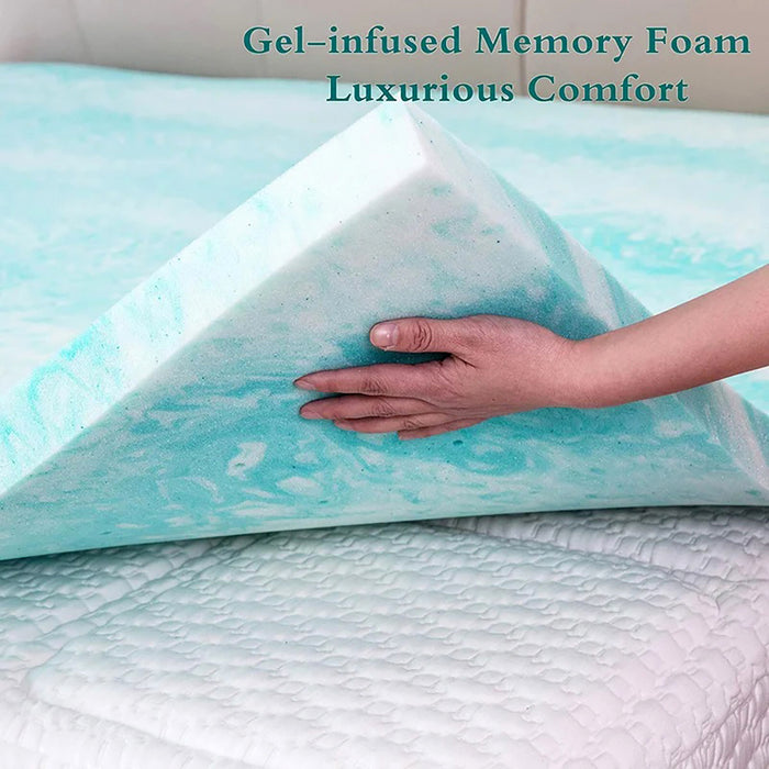 Mattress Topper, Queen Size Memory Foam Mattress Topper,Pressure Relief for Back Pain, 4 Inches