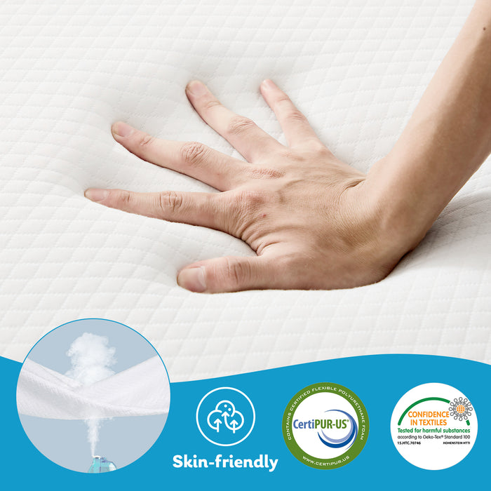 Simenmax Folding Mattress Tri Folding Memory Foam Mattress, Portable Trifold Mattress Topper with Breathable Cover, Foldable Floor Mattress Guest Bed for Camping, Travel