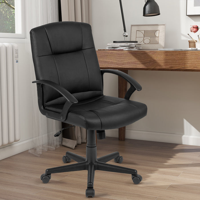 Bigleap Office Chair Leather Boss Chair Ergonomic Computer Gaming Chair With High Back Executive Swivel Chair With Arm Rest and Height Adjustment