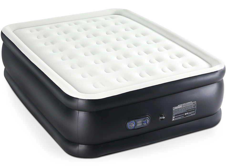 Sybels Queen Air Mattress 22" with Built-in Pump - Waterproof Raised Inflatable Bed for Camping, Home & Guest Use