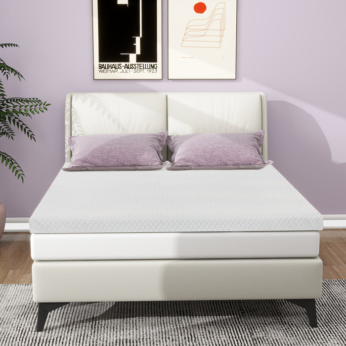 Yangming 3 Inch Queen Memory Foam Mattress Topper, Bed Topper with Mattress Cover, Cooling Gel Bed Mattress Pad for Back Pain