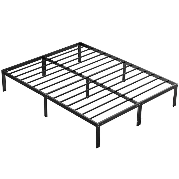Taoset 14 inch High Heavy Duty Steel Bed Frame with Storage - Full, No Box Spring Needed, Easy Assembly