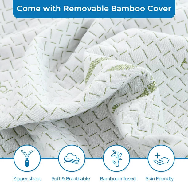 8 inch Mattress Full Size, Green Tea Gel Memory Foam Mattress with Bamboo Knit Cover, Made in USA