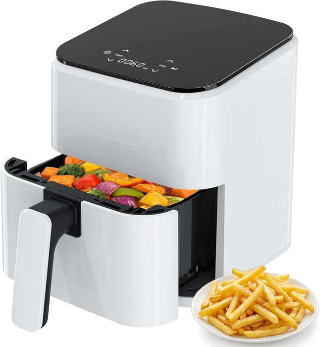 Simenmax 3QT Air Fryer – Compact Digital Personal Air Fryer with 400°F Max Temp, Overheat Protection & Auto Shut-Off, White