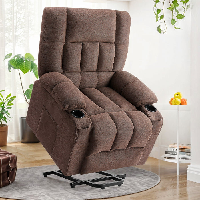 Blorly Single Recliner Chairs for Adults | Electric Power Lift Chairs | Vibrating Massage and Heating | Overstuffed | Sofas