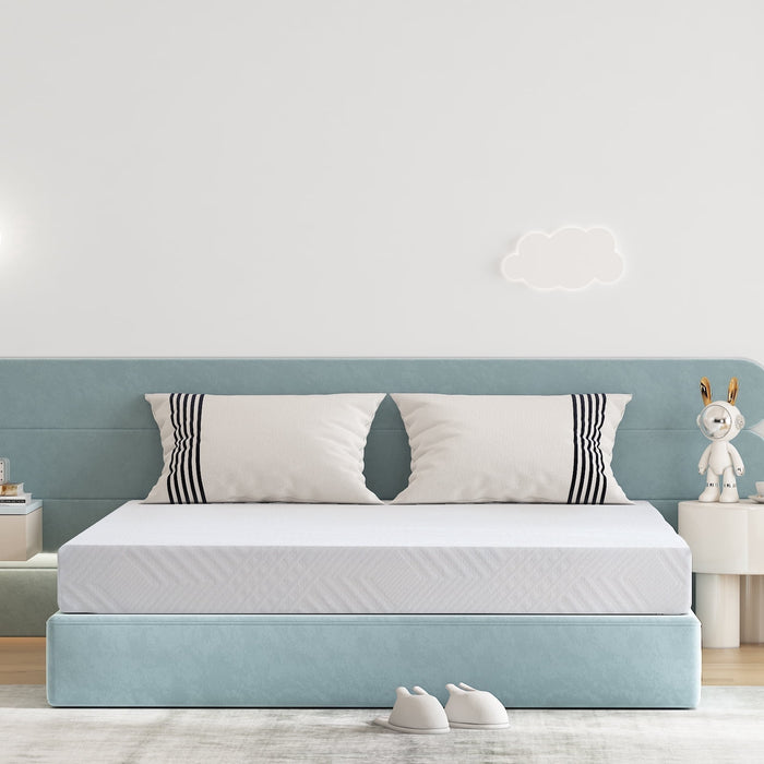 Full Mattress, 6 inch Gel Memory Foam Mattress, Medium Firmness, White Gel Infused Mattress in a box, Made in USA