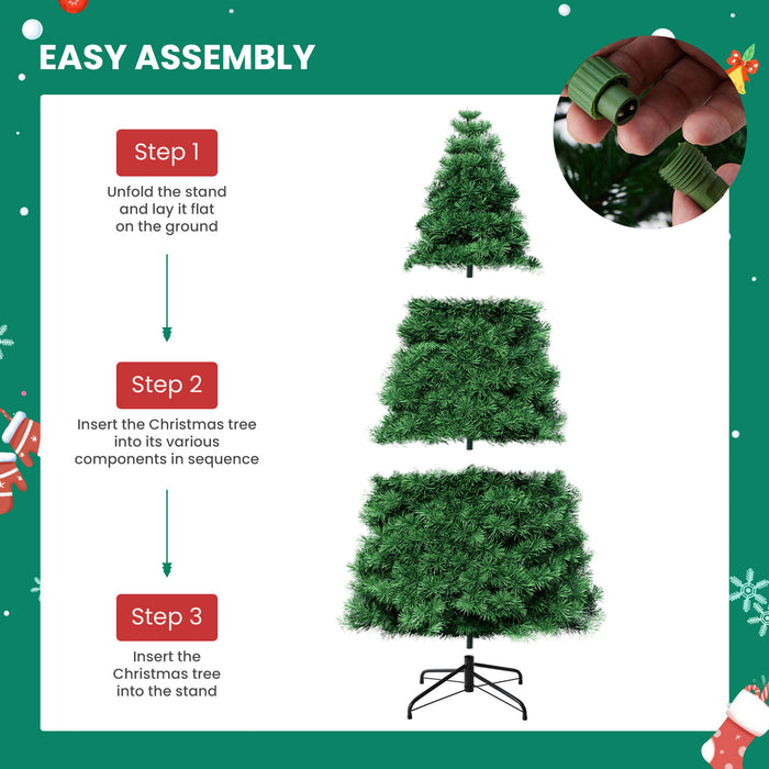Simenmax 7.5ft Pre-lit Artificial Christmas Tree, 1000 Branch Tips with 450 Incandescent Lights, Hinged Spruce for Home Office Holiday Decor