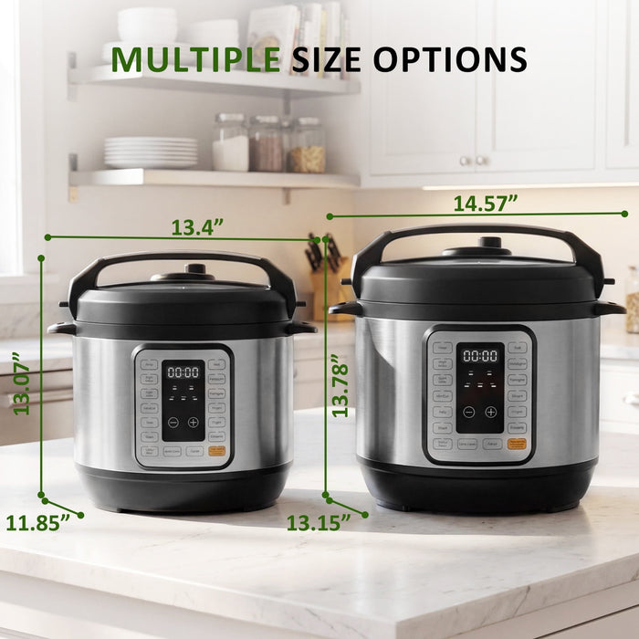 Beddle Electric Pressure Cooker 8 Quart Instant Cooker Multi-Function Rice Cooker, Slow Cooker, Steamer & Stainless Steel Pot